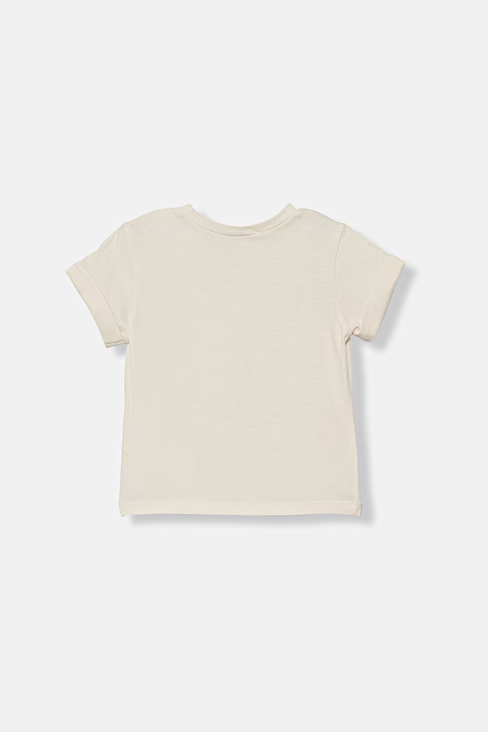 United Colors of Benetton παιδικό βαμβακερό t-shirt 3I1XA106Y.W.Stagionale μπεζ SS26