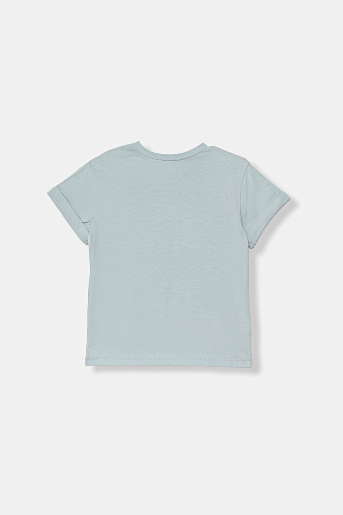 United Colors of Benetton kratka majica otroška bombažna 3I1XA106Y.W.Stagionale modra SS26
