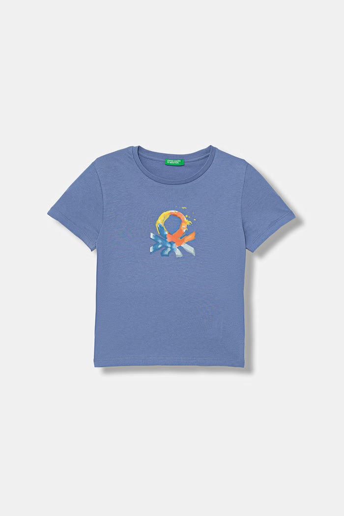 United Colors of Benetton detské tričko z bavlny modrá 3I1XG10LK.P.Stagionale