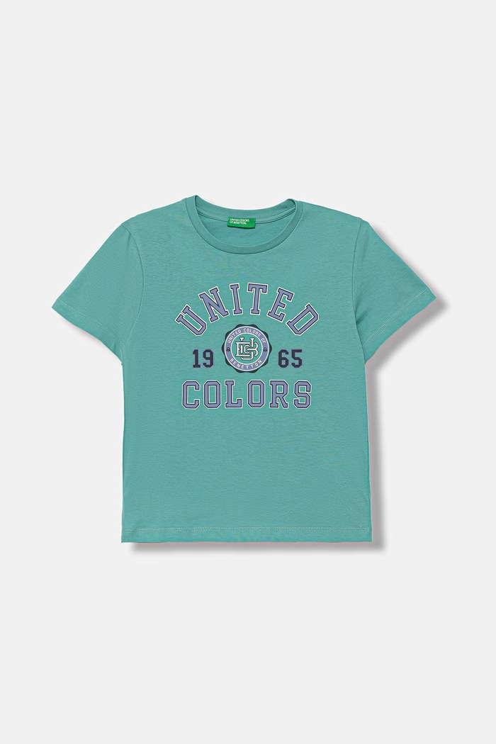 United Colors of Benetton detské tričko s bavlnou tyrkysová 3I1XG10LK.P.Stagionale