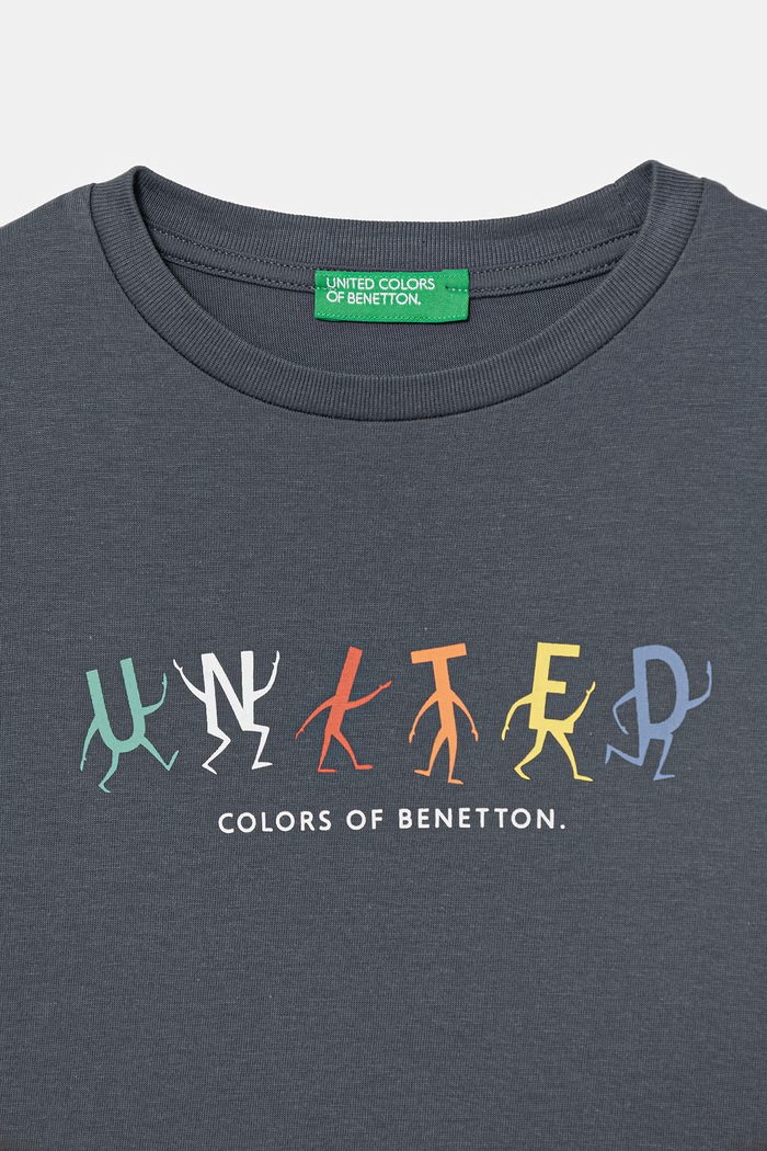 Băieți United Colors of Benetton tricou pentru copii cu bumbac 3I1XG10LK.P.Stagionale albastru