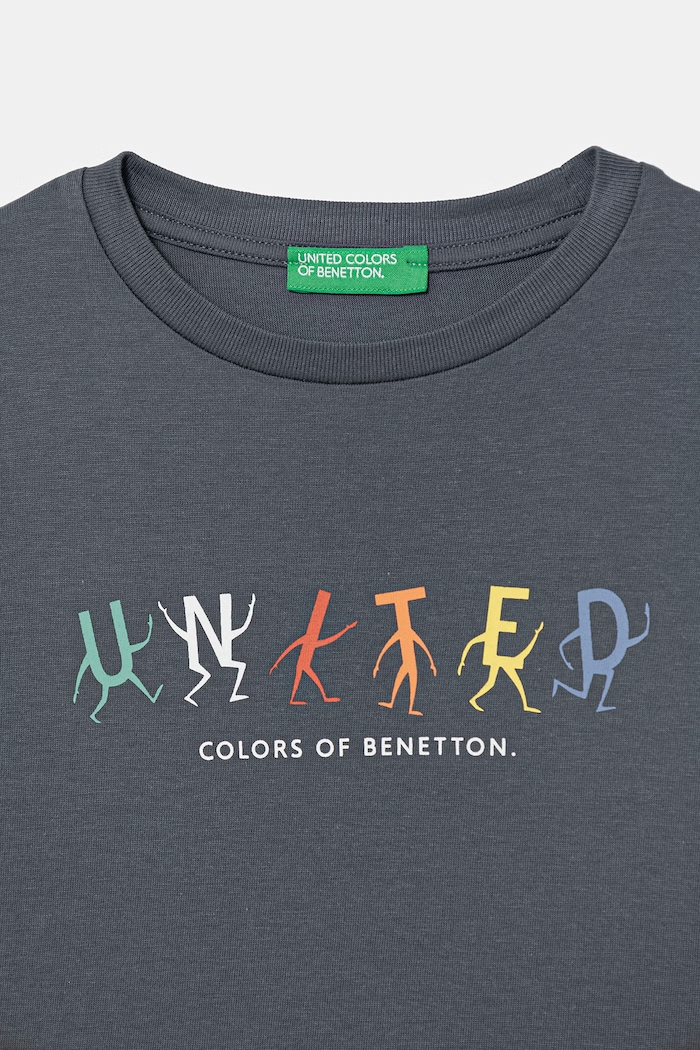 Băieți United Colors of Benetton tricou pentru copii cu bumbac 3I1XG10LK.P.Stagionale albastru