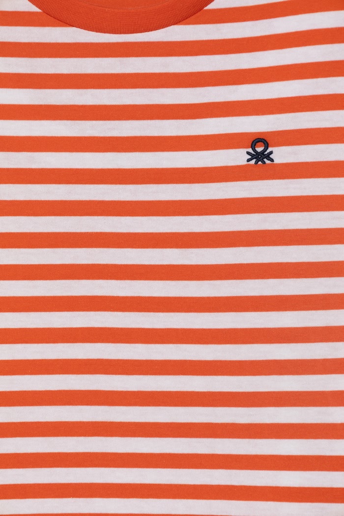 Αγορίστικα United Colors of Benetton t-shirt παιδικό βαμβακερό 39IAC10S8.G.Stagionale πορτοκαλί