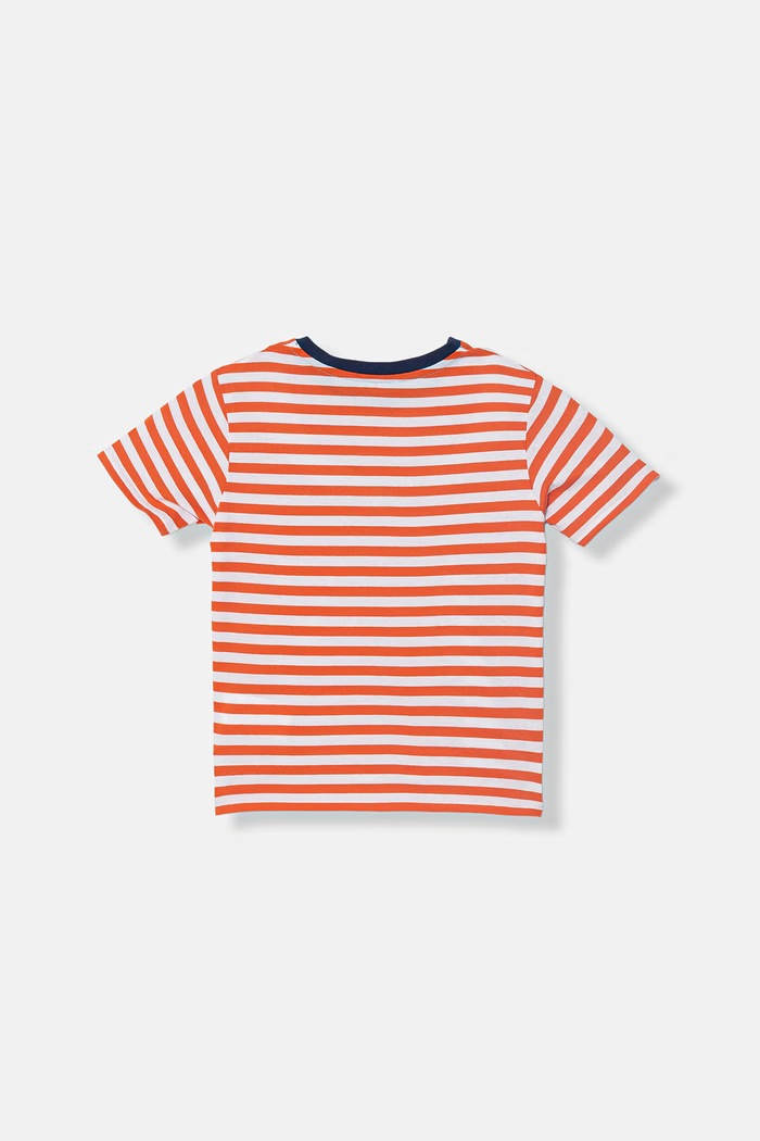 United Colors of Benetton T-shirt dziecięcy bawełniany 39IAG10LL.P.Stagionale pomarańczowy SS26