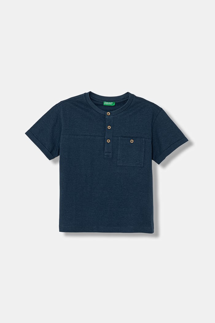 United Colors of Benetton tricou pentru copii, cu bumbac bleumarin 34I0C10T9.G.Stagionale