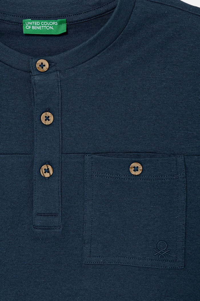 Băieți United Colors of Benetton tricou pentru copii, cu bumbac 34I0C10T9.G.Stagionale bleumarin