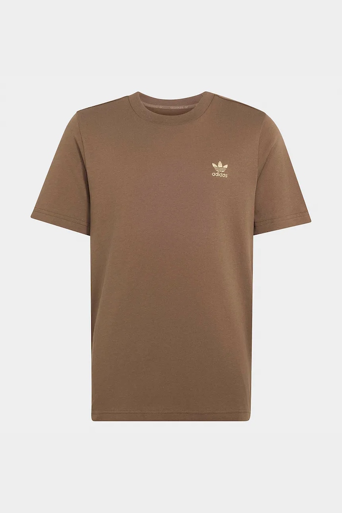adidas Originals T-shirt dziecięcy bawełniany brązowy LD2120