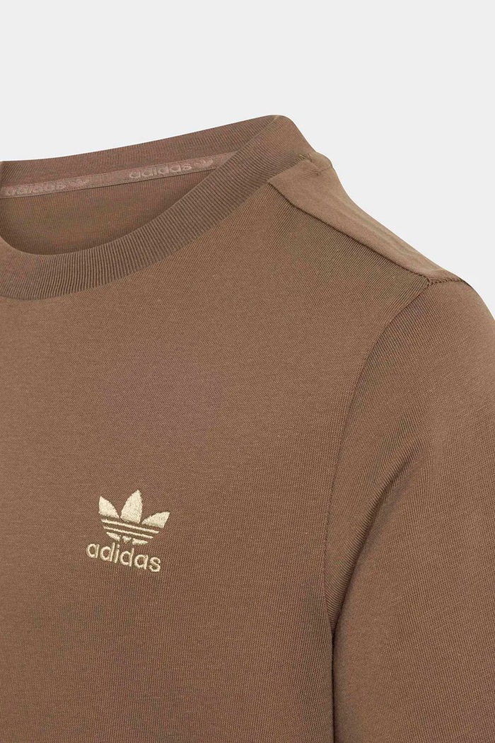 adidas Originals T-shirt dziecięcy bawełniany brązowy LD2120