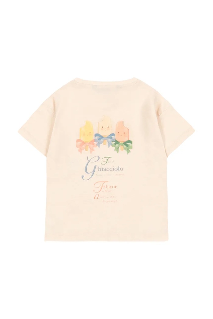 Konges Sløjd T-shirt dziecięcy ERA TEE OCS KS105359.PPY2 beżowy SS26