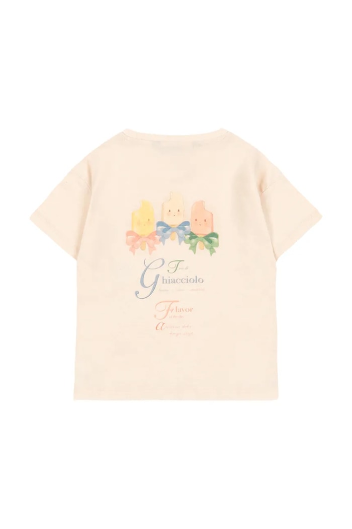 Konges Sløjd T-shirt dziecięcy ERA TEE OCS KS105359.PPY2 beżowy SS26