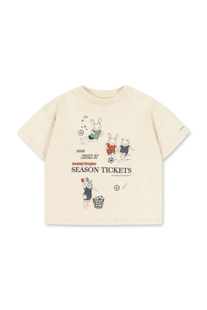 Konges Sløjd t-shirt gyerek pamut FAMO TEE GOTS KS105370.PPY2 bézs SS26
