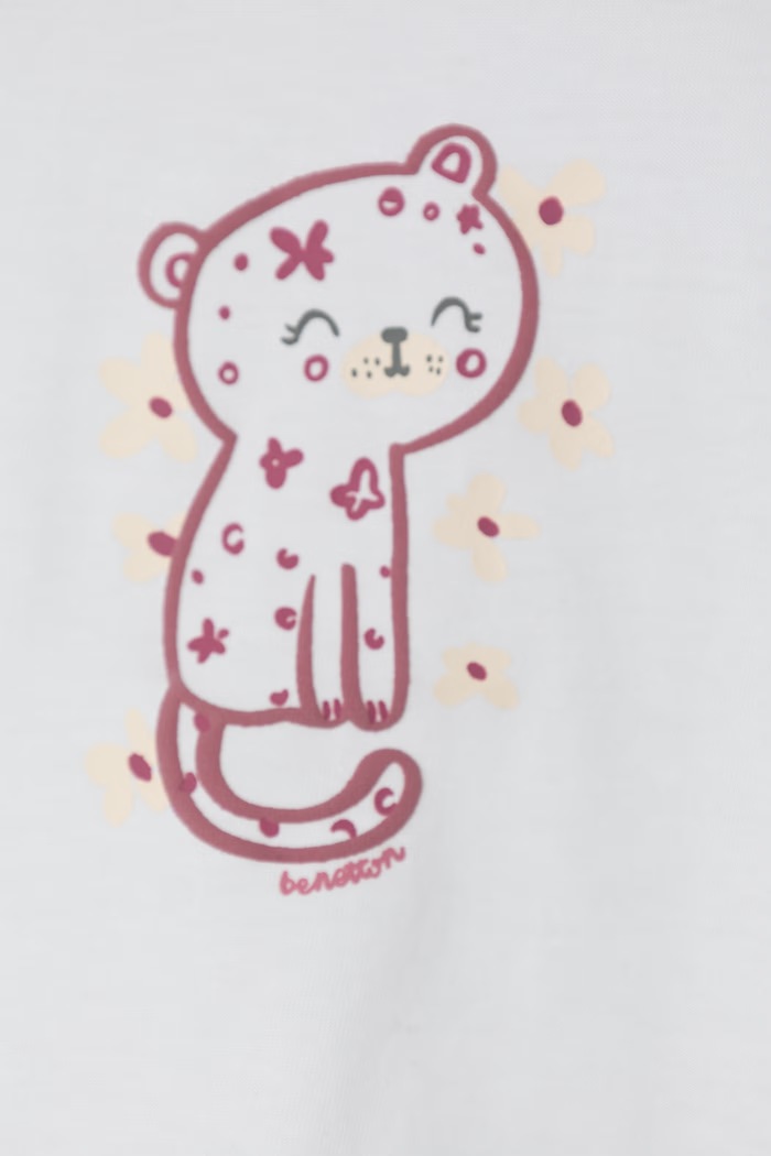 Chłopiec United Colors of Benetton T-shirt dziecięcy bawełniany 3I1XA1078.W.seasonal biały