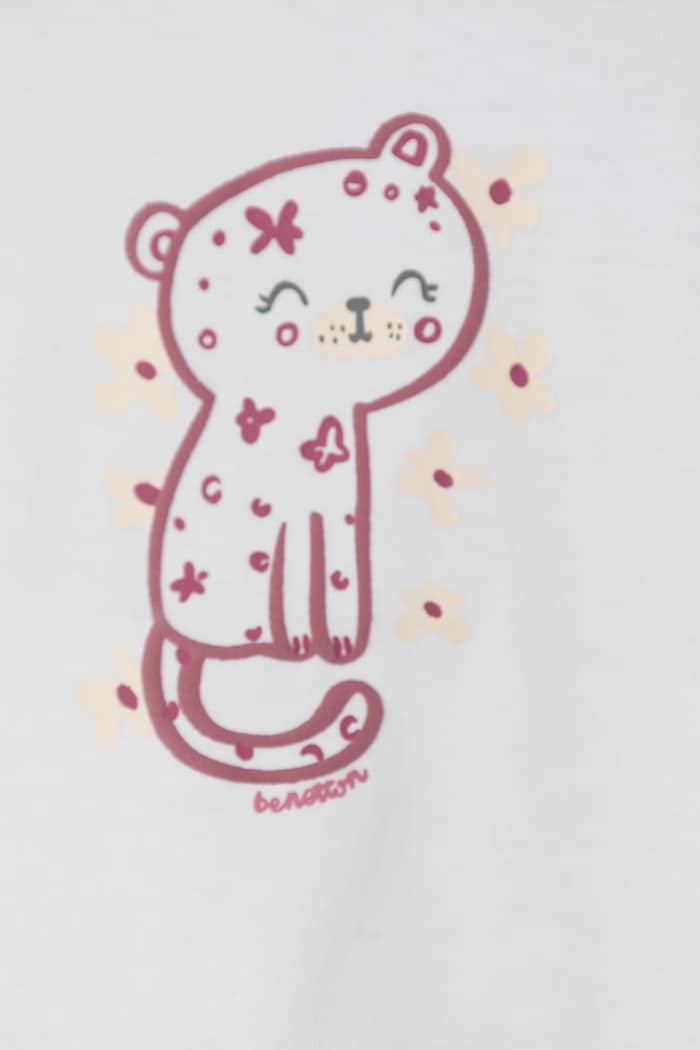 Chłopiec United Colors of Benetton T-shirt dziecięcy bawełniany 3I1XA1078.W.seasonal biały