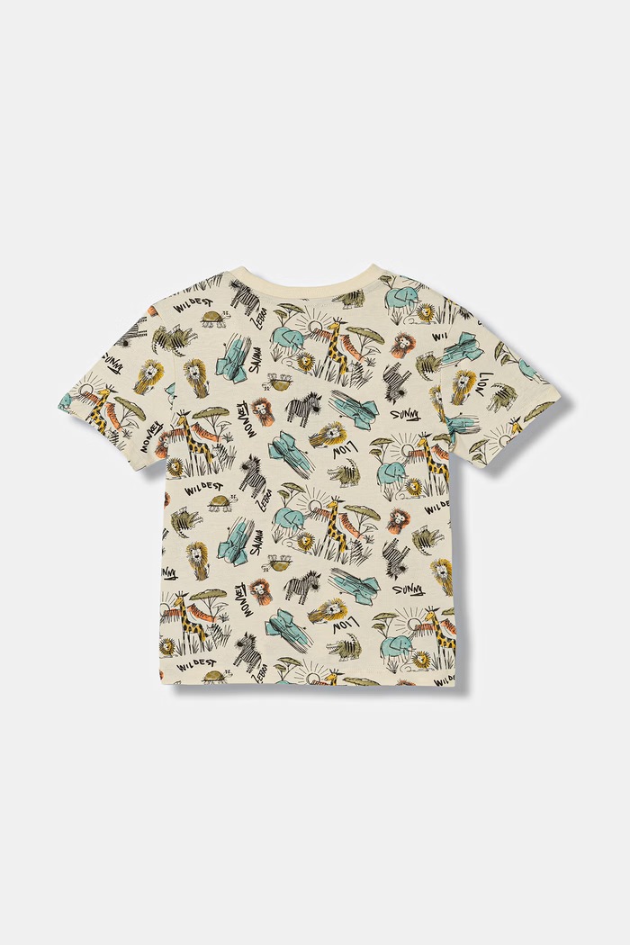 United Colors of Benetton T-shirt dziecięcy bawełniany 34UTG10N2.P.seasonal beżowy SS26
