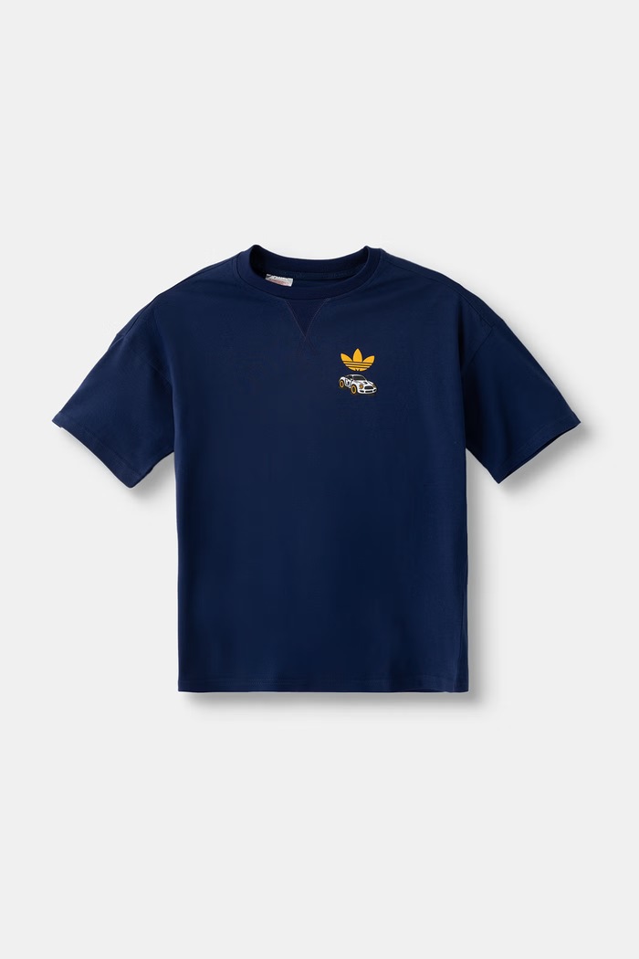 adidas Originals tricou pentru copii din bumbac TOY VEHICLE bleumarin LF9065