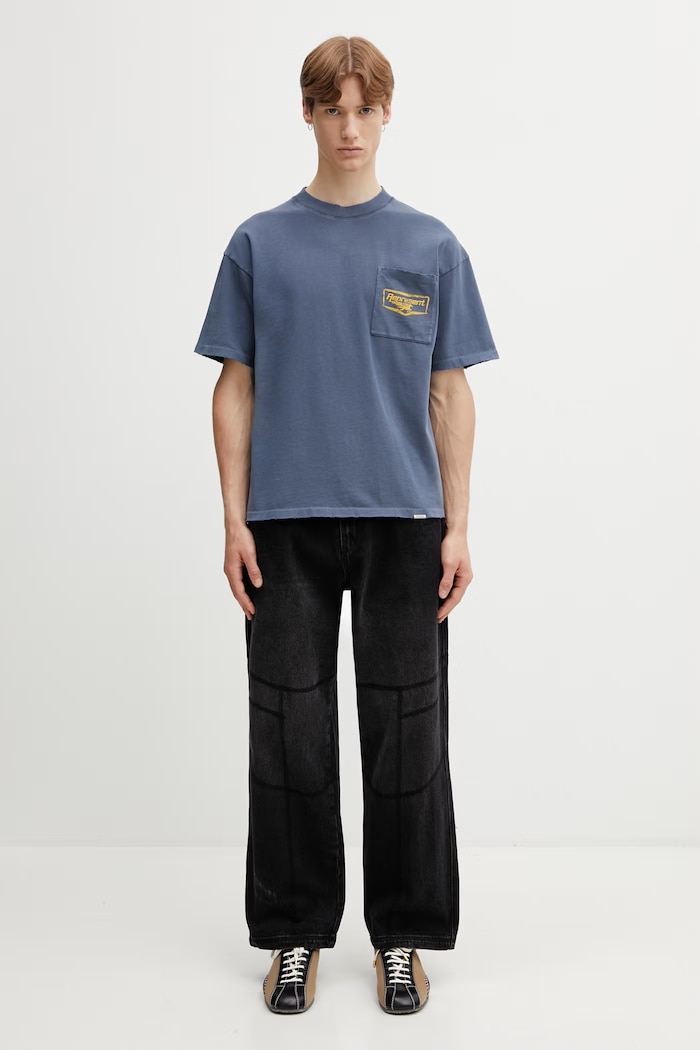 NOTHING FASTER t-shirt βαμβακερό Ανδρικό μπλε MLM100596.10