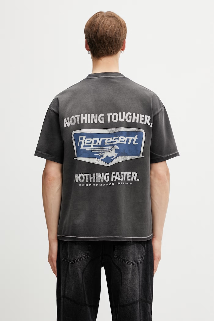 Represent NOTHING FASTER t-shirt βαμβακερό Ανδρικό γκρί MLM100596.04
