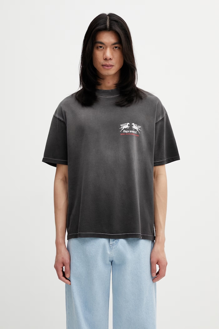 Ρούχα 24 HOUR SERVICE T-shirt ανδρικό βαμβακερό MLM100768.04 γκρί