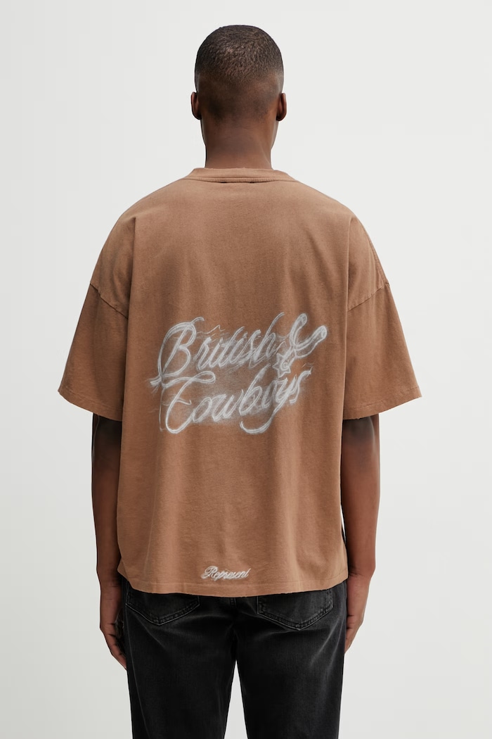 Odzież Represent t-shirt BRITISH COWBOYS MLM100592.16 brązowy