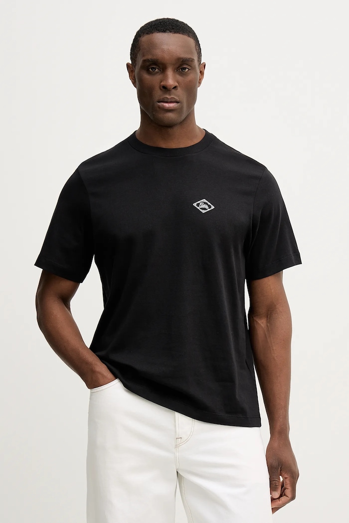 Памучна тениска Calvin Klein Jeans стандартна черен LV04RE802G