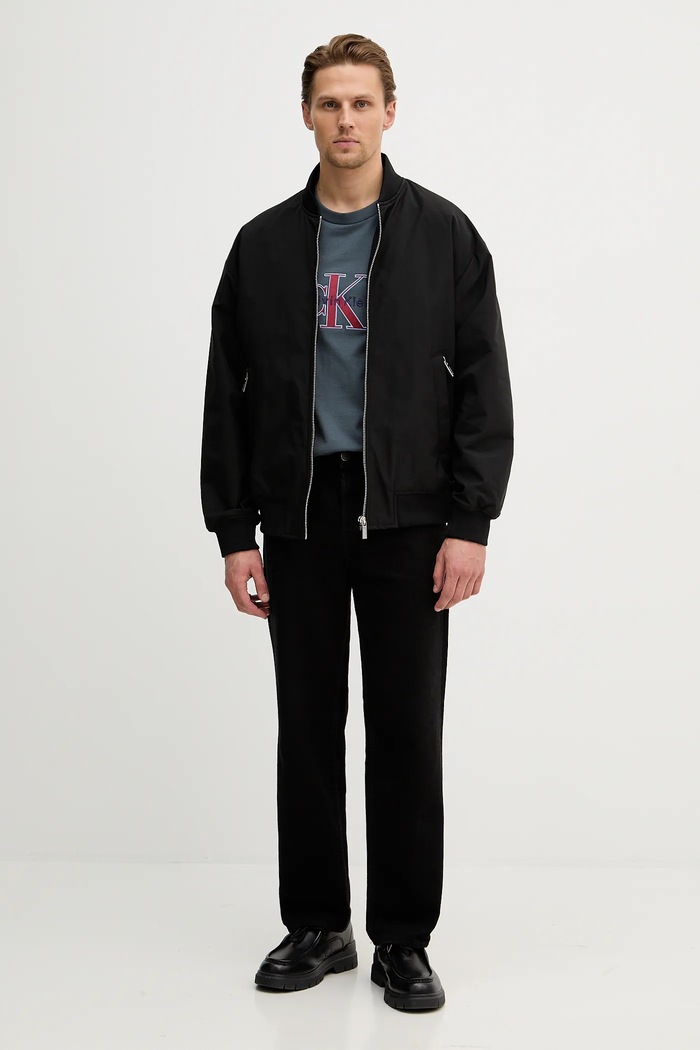 Bombažna kratka majica Calvin Klein Jeans LV04RE815G siva SS26