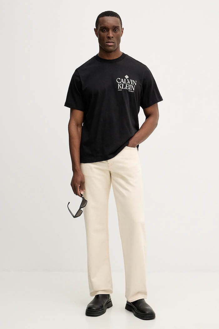 Calvin Klein Jeans t-shirt bawełniany LV14RE801G czarny SS26