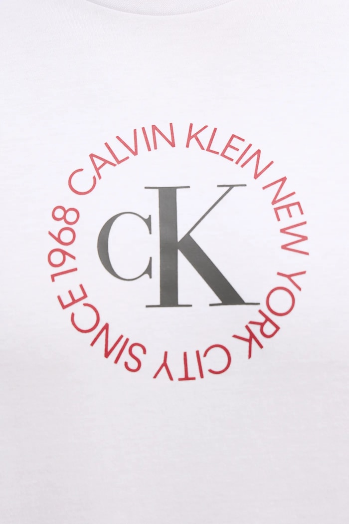 Calvin Klein Jeans pamut póló LV14RE816G fehér