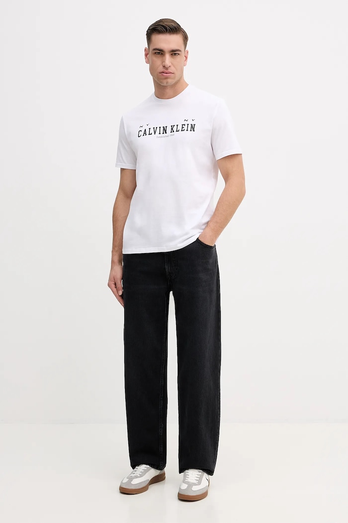 Calvin Klein Jeans pamut póló LV14RE817G fehér SS26