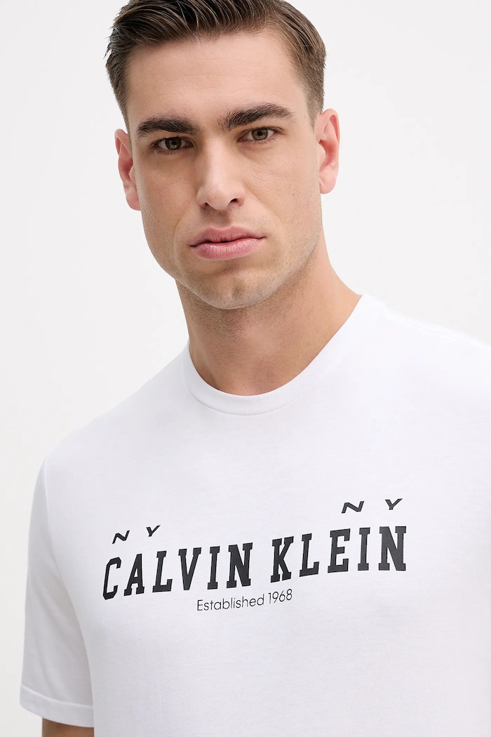 Calvin Klein Jeans pamut póló fehér LV14RE817G