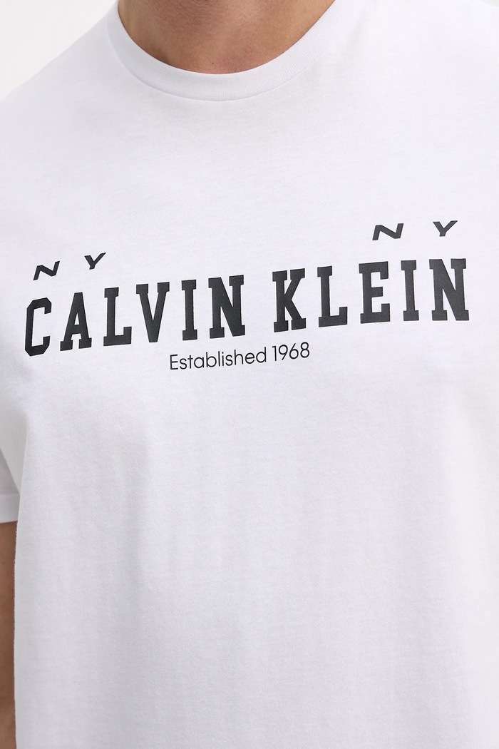 Calvin Klein Jeans pamut póló LV14RE817G fehér