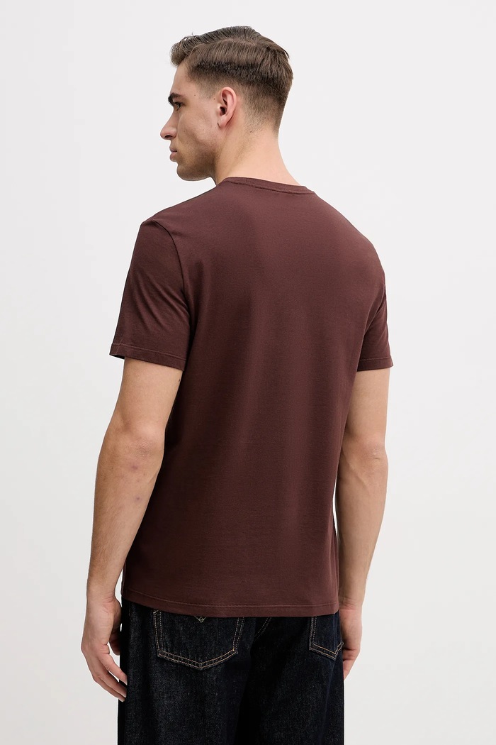 Oblečení Bavlněné tričko Calvin Klein Jeans LV14RE817G hnědá