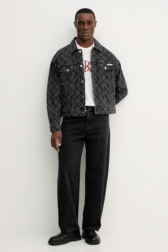 Памучна тениска Calvin Klein Jeans LV14RE829G бежов SS26