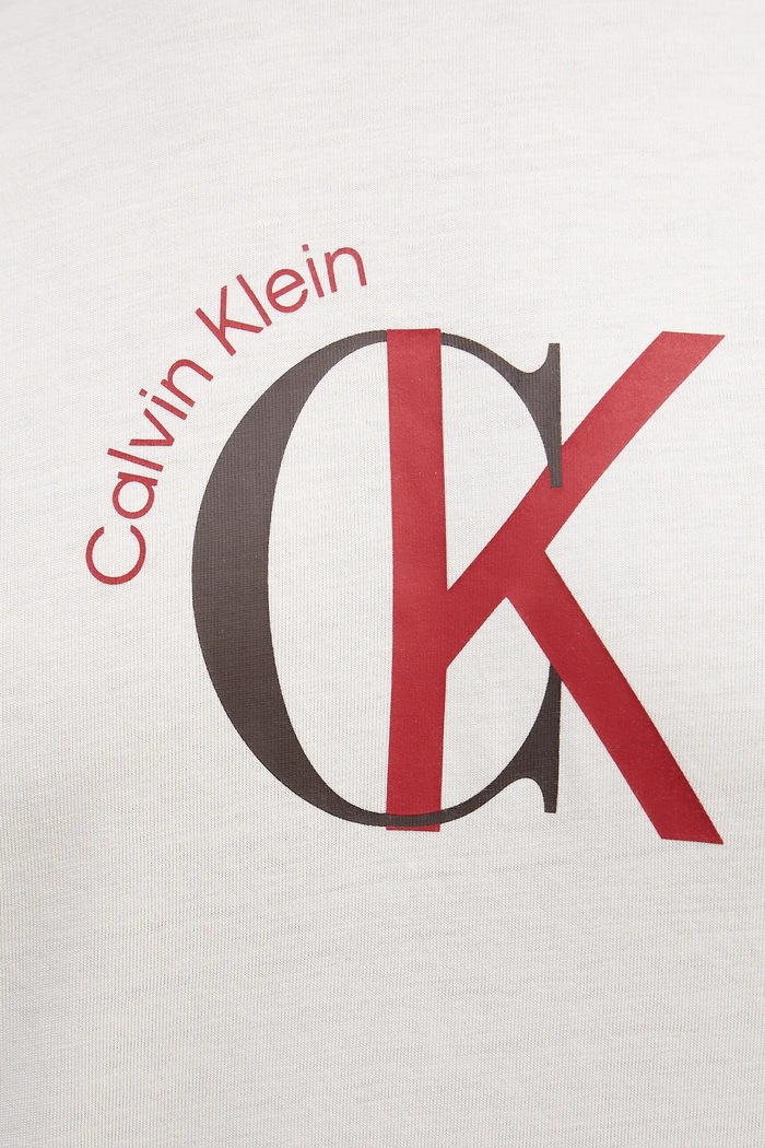 Памучна тениска Calvin Klein Jeans LV14RE829G бежов