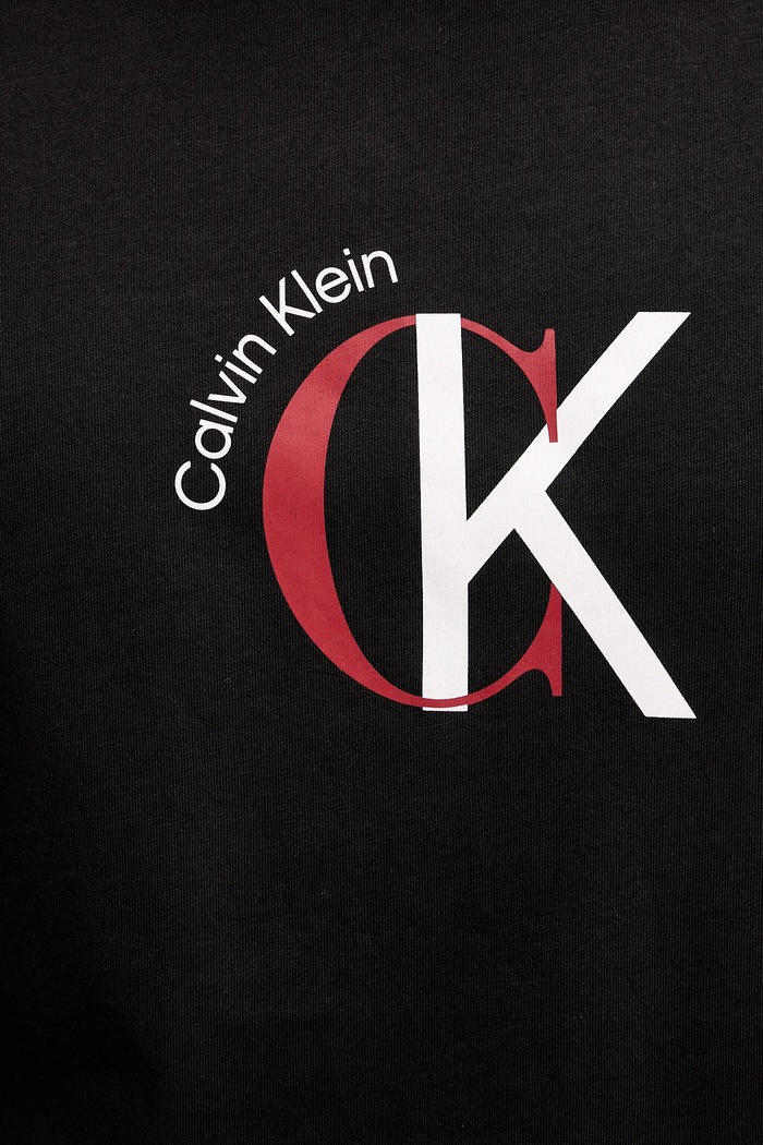 Памучна тениска Calvin Klein Jeans LV14RE829G черен