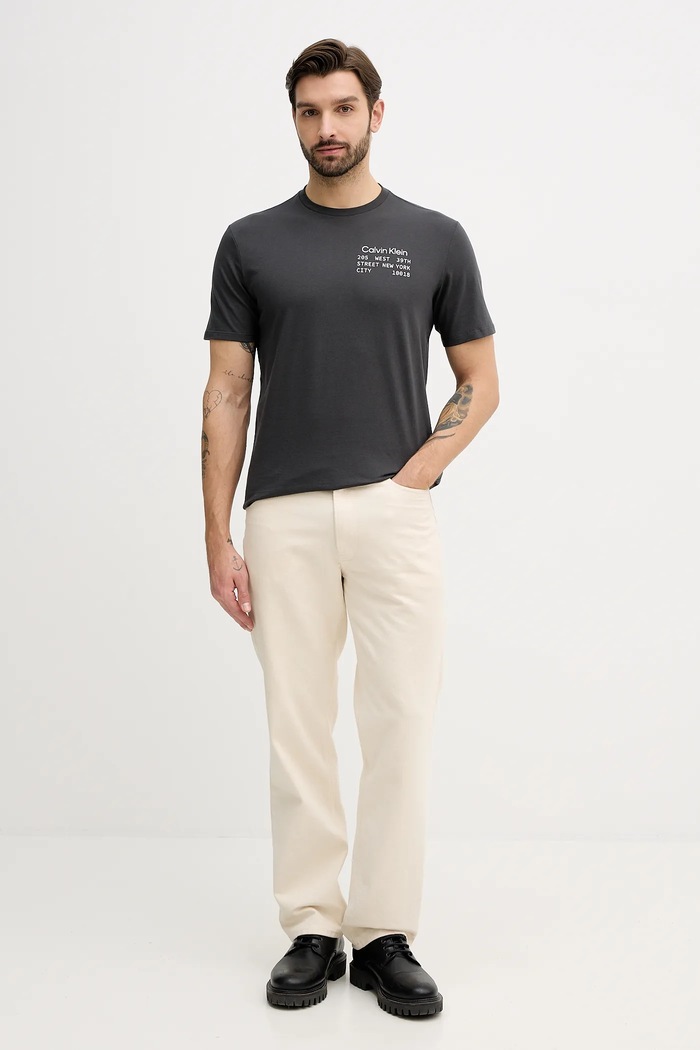 Calvin Klein Jeans tricou din bumbac LV14RE830G negru SS26