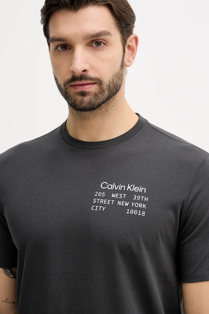 Calvin Klein Jeans tricou din bumbac negru LV14RE830G