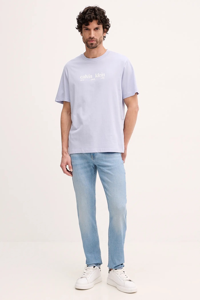 Βαμβακερό μπλουζάκι Calvin Klein Jeans LV14RE831G μπλε SS26