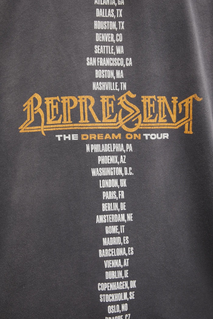 Хлопковая футболка Represent Golden Tour серый MLM100823.46