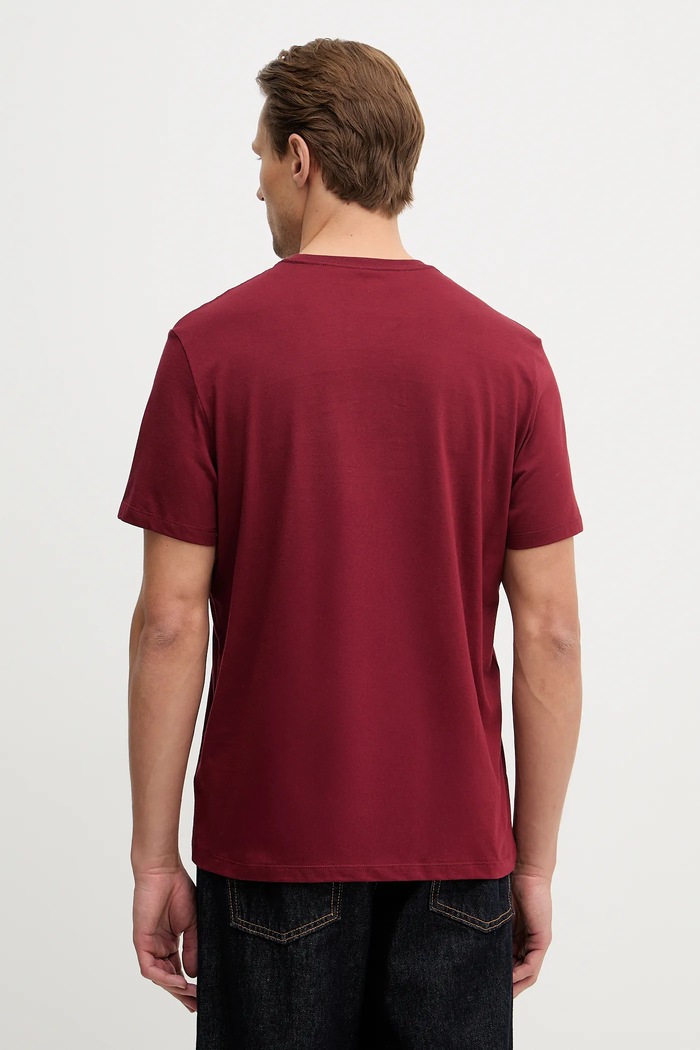 Ρούχα Calvin Klein Jeans T-shirt ανδρικό βαμβακερό LV04RB866G μπορντό