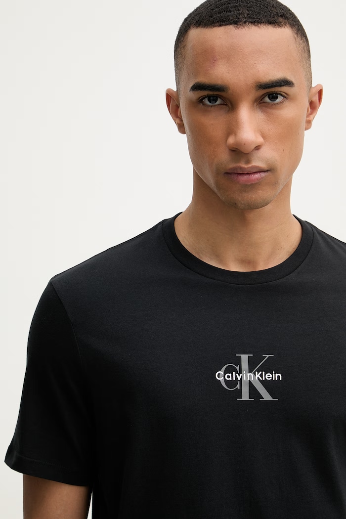 Calvin Klein Jeans tricou pentru bărbați din bumbac negru LV04RB866G