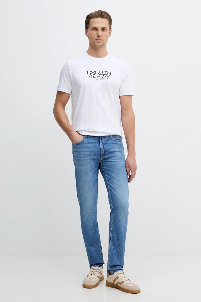 Calvin Klein Jeans pamut póló LV14RE818G fehér SS26