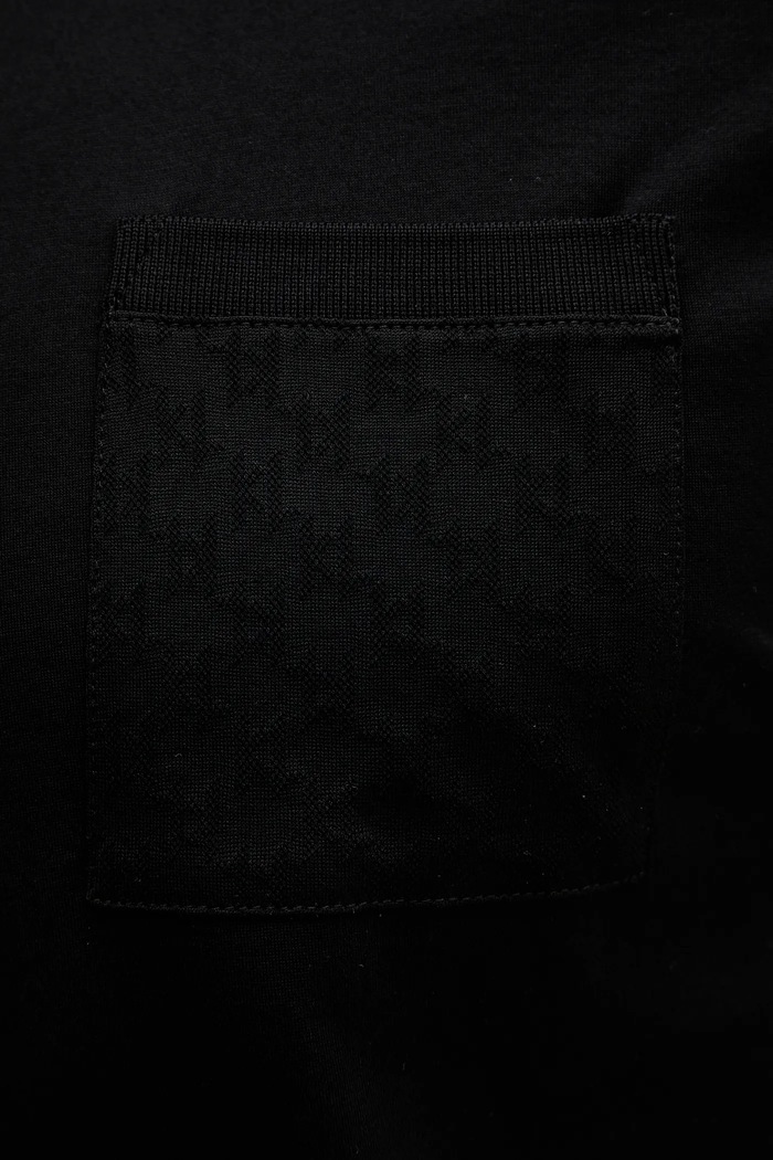 Βαμβακερό μπλουζάκι Karl Lagerfeld 561200.755004 μαύρο