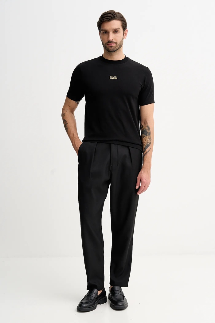 Kratka majica Karl Lagerfeld 561235.755034 črna SS26