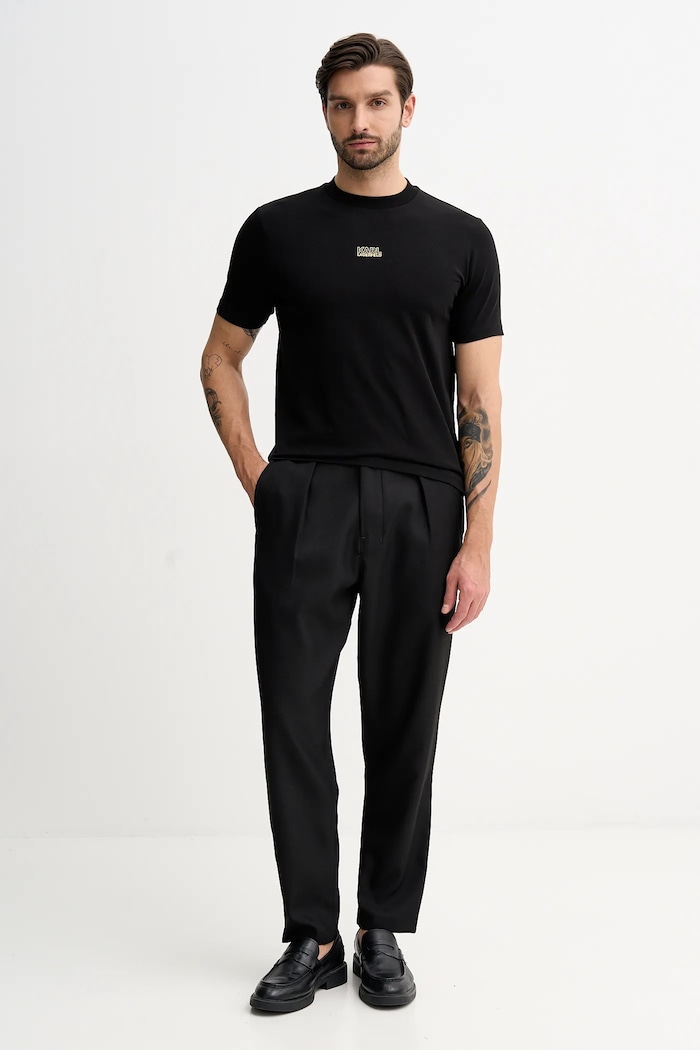 Kratka majica Karl Lagerfeld 561235.755034 črna SS26