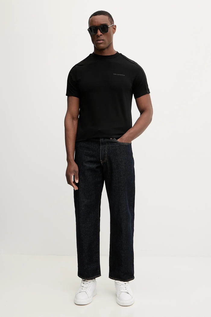 Karl Lagerfeld tricou 561221.755036 negru SS26