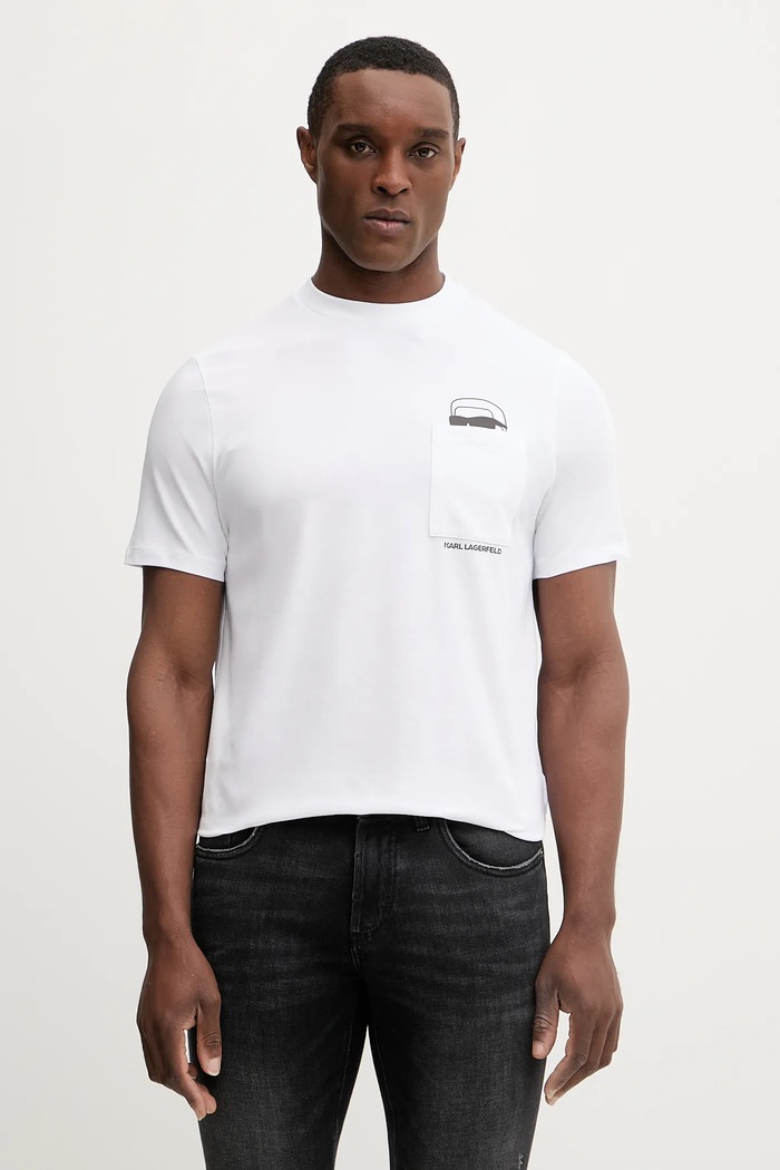 Karl Lagerfeld tricou print alb 561221.755047