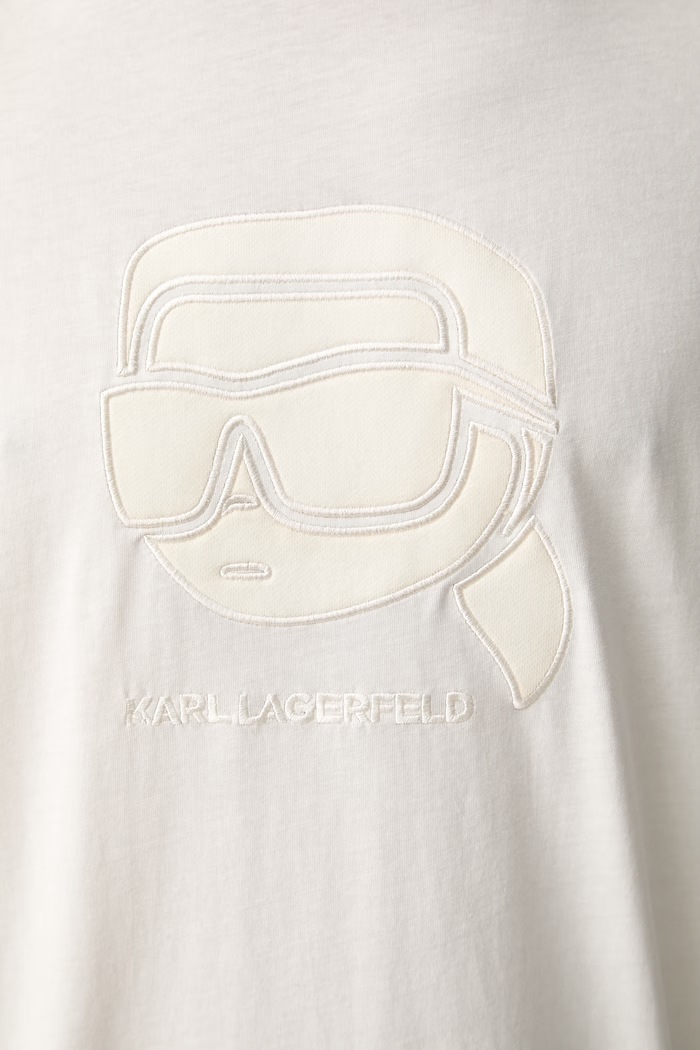 Karl Lagerfeld T-shirt męski bawełniany 561224.755052 beżowy