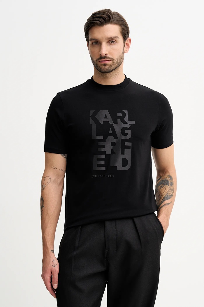 Karl Lagerfeld tricou print negru 561221.755053