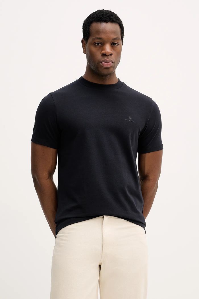 Karl Lagerfeld t-shirt elasztánnal sötétkék 561221.755054