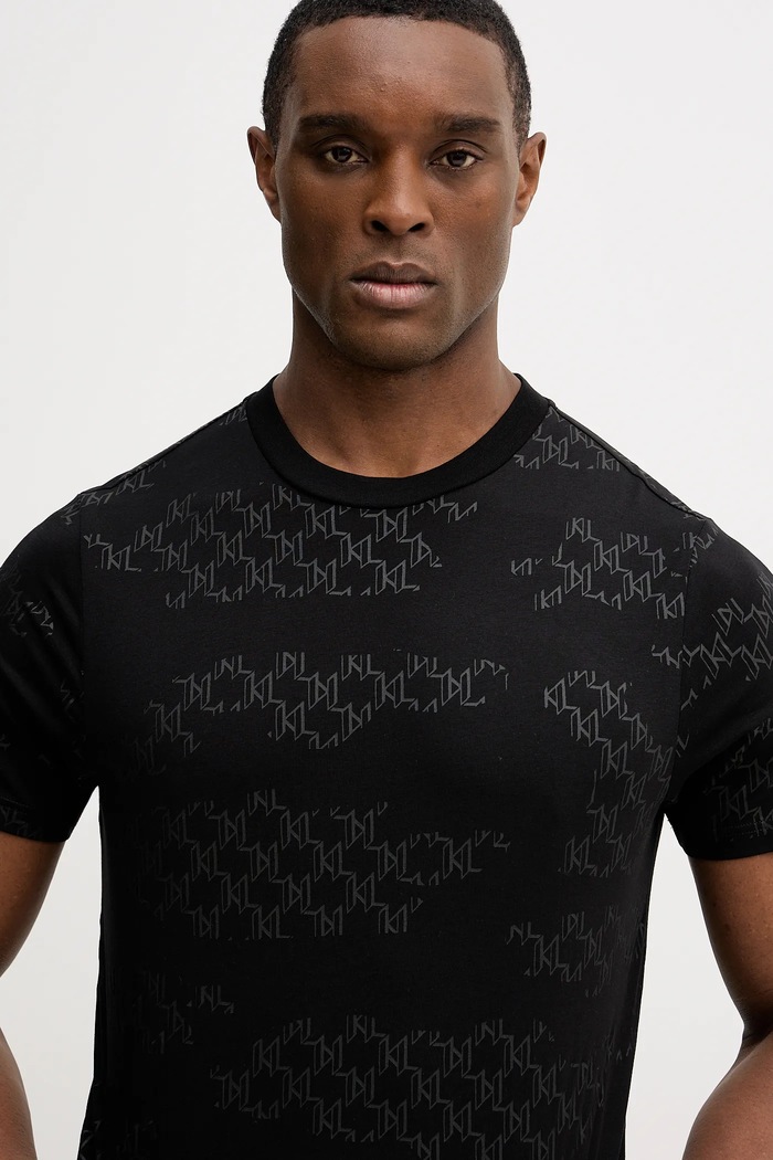 Karl Lagerfeld t-shirt bawełniany czarny 561251.755071